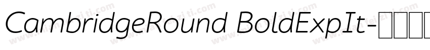 CambridgeRound BoldExpIt字体转换